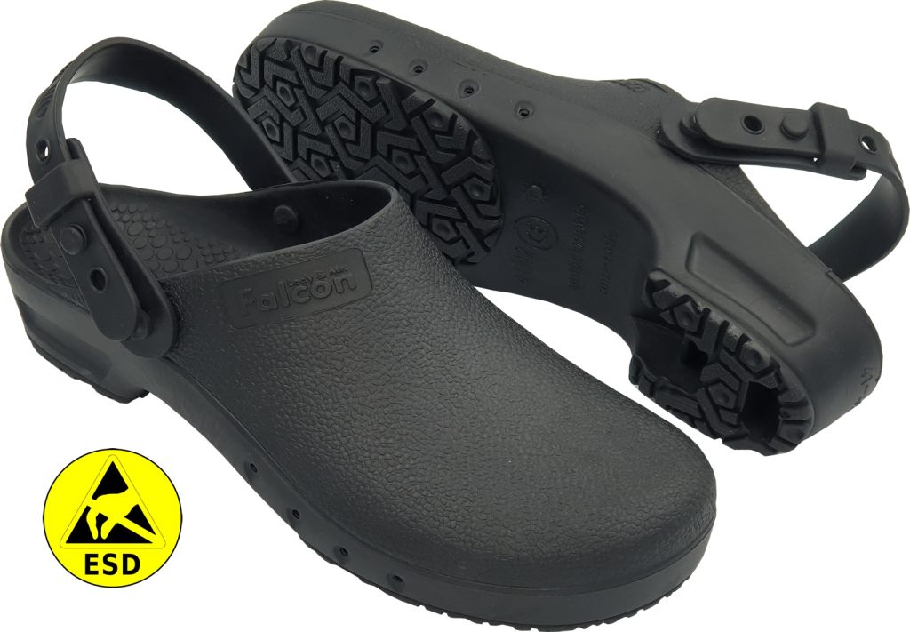 ESD Antistatik Terlik Siyah Atkılı